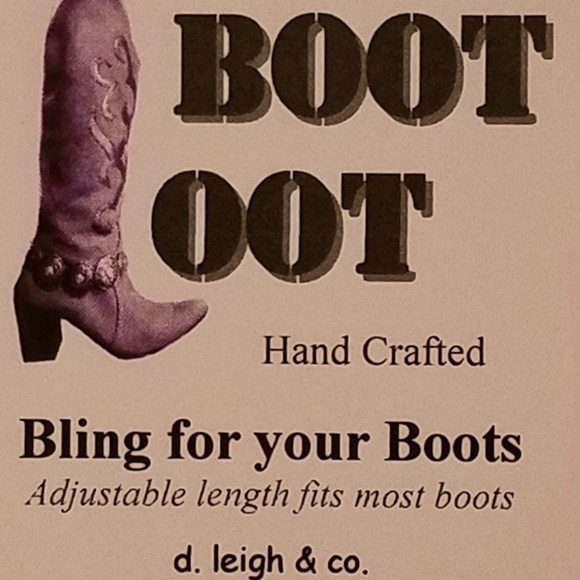 Boot Bling ~ Boot Chain ~ Boot Anklet ~ Boot Jewelry Filigree Diamond - Picture 3 of 3